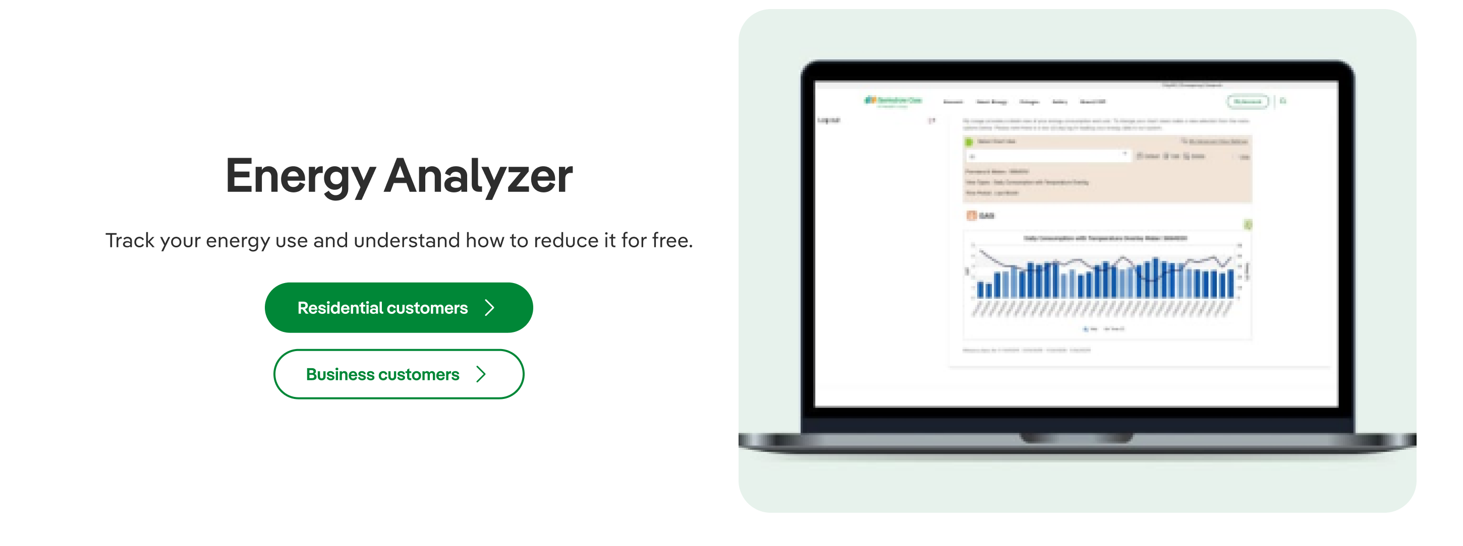 Laptop showing Energy Analyzer dashboard